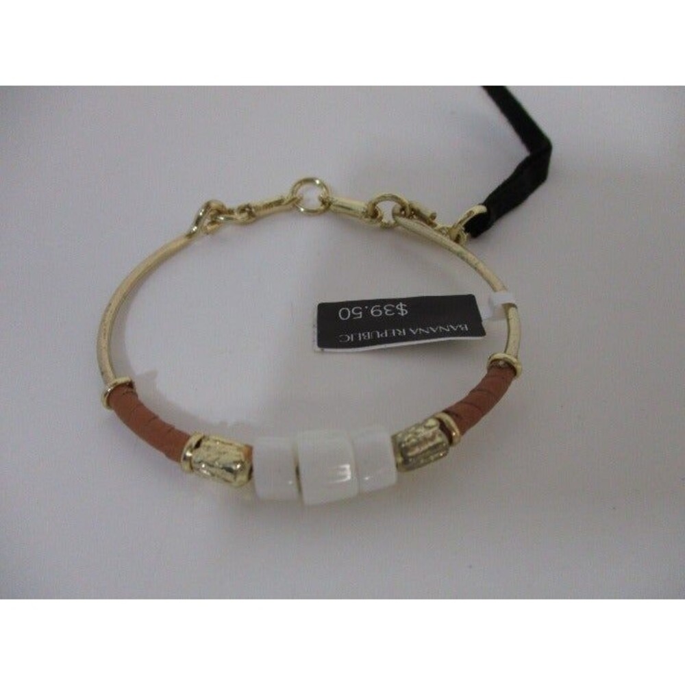 Banana Republic Horsebit Suede White stone Bracelet NWT 39